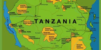 탄자니아에 위치 지도